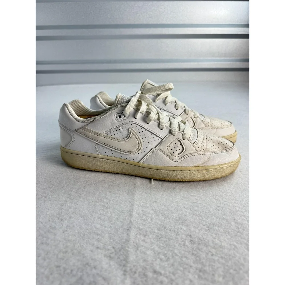 Nike Son of Force Shoes Mens Size‎ 9 White Leather Low Top Casual Sneakers